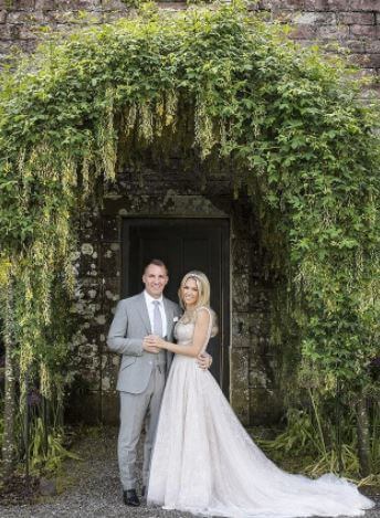 Bride, Charlotte Searle, and Groom, Brendan Rodgers on their big day.
